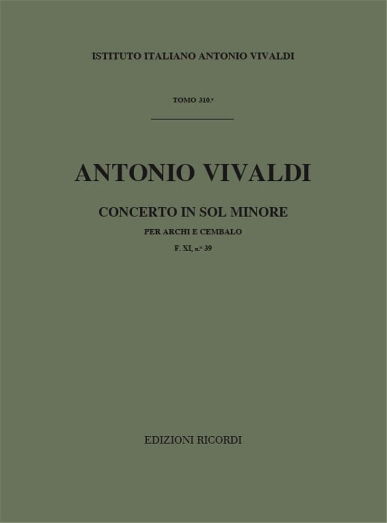 Concerti Per Archi E B.C.: In Sol Min. Rv 154
